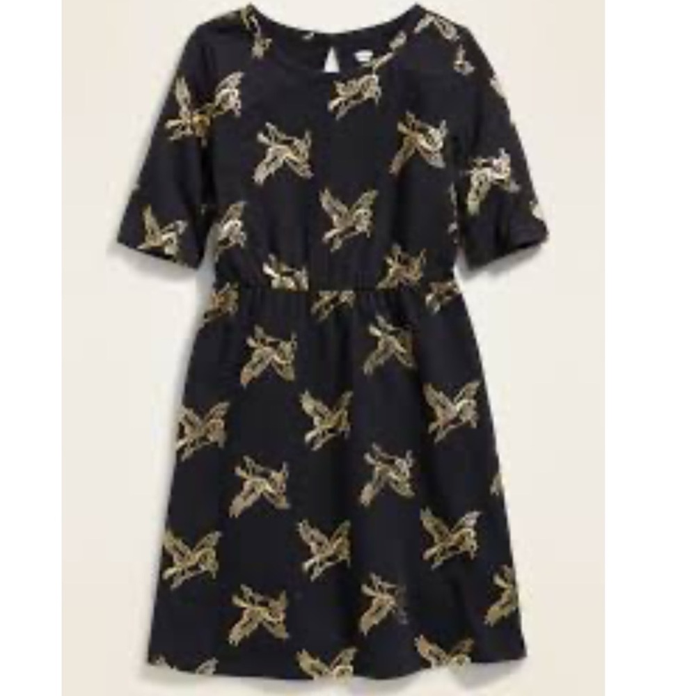 Old Navy Fit & Flare 1/2-Sleeve Jersey Dress